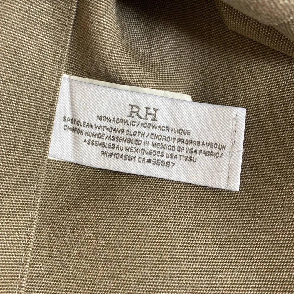 Pair of RH restoration hardware Sunbrella outdoor drapery panels 50”x84” grommet